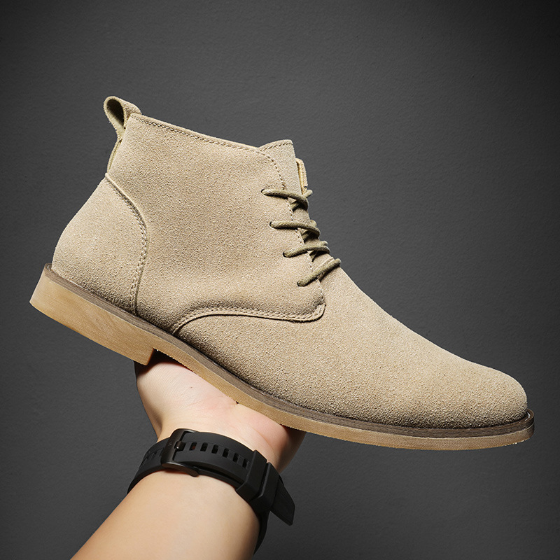 남성용 영국 스타일 브라운 첼시 부츠 하이탑 드레스 슈 - Men Formal Wear Shoes 리뷰 및 가격