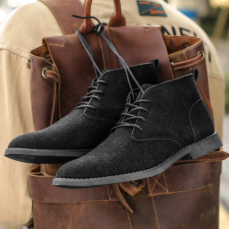 남성용 영국 스타일 브라운 첼시 부츠 하이탑 드레스 슈 - Men Formal Wear Shoes 리뷰 및 가격