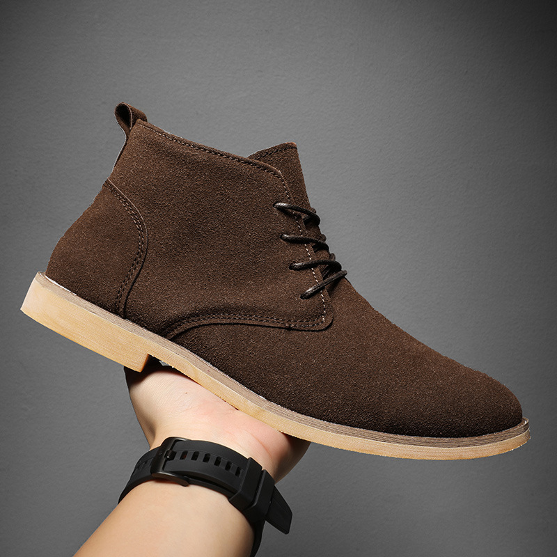 남성용 영국 스타일 브라운 첼시 부츠 하이탑 드레스 슈 - Men Formal Wear Shoes 리뷰 및 가격