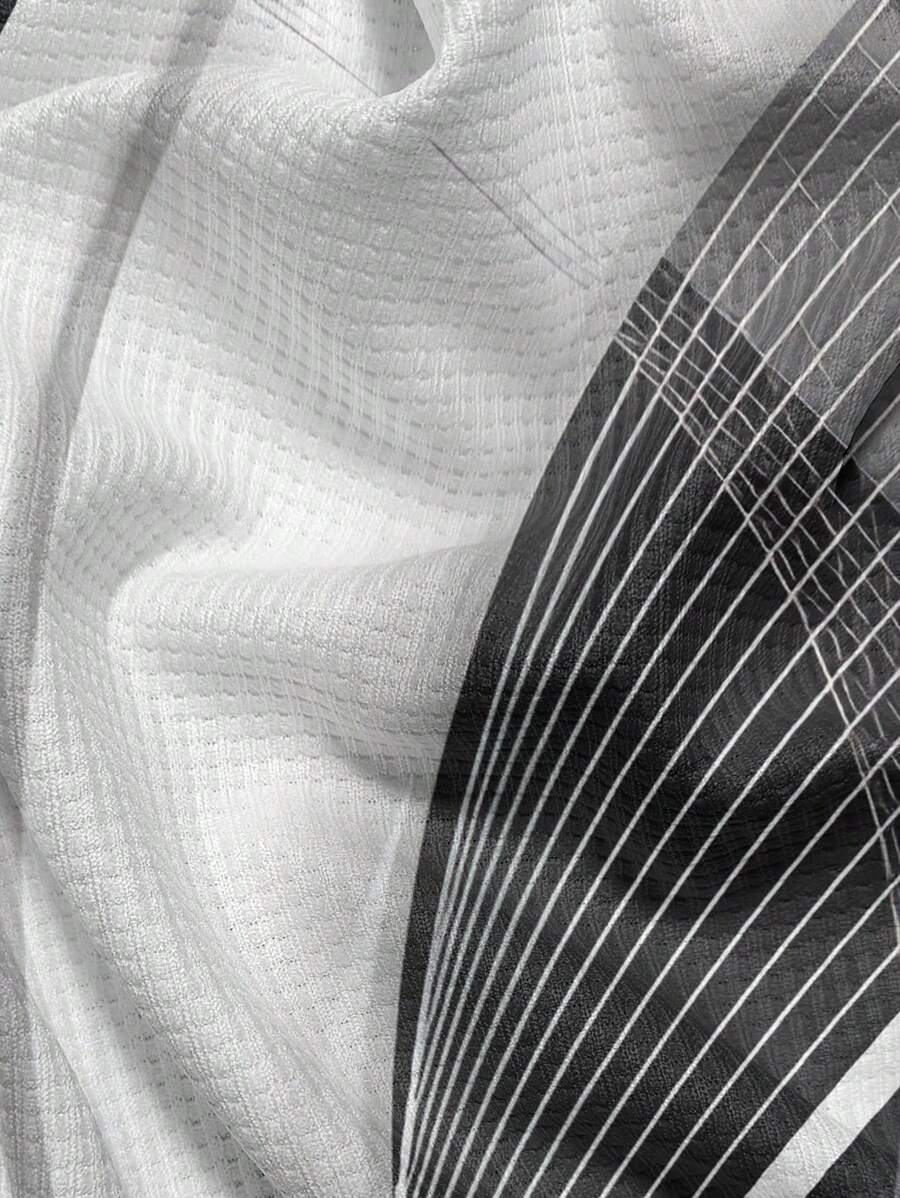 남성 캐주얼 반팔 와플 폴로셔츠, 기하학적 디지털 프린 - Men'S Polo Formal Wear 리뷰 및 가격