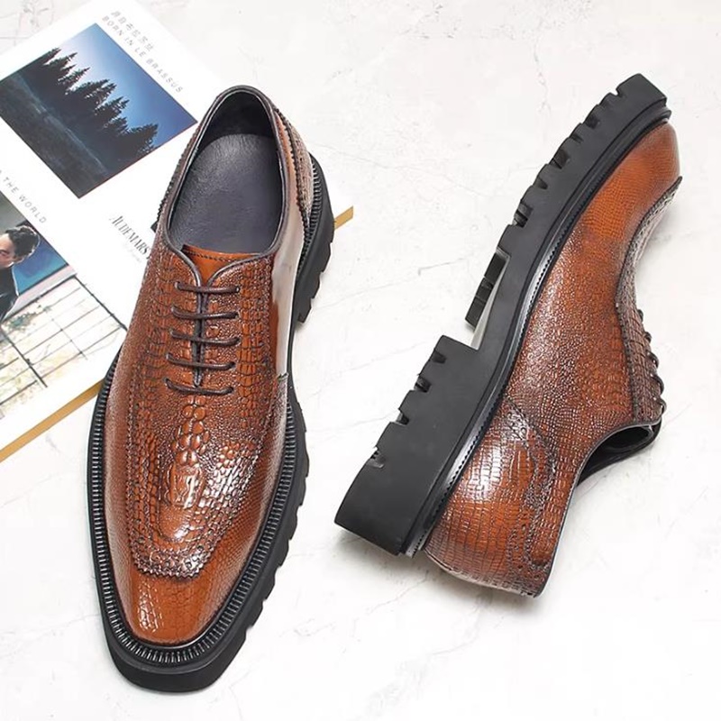 남성용 고급 악어 무늬 가죽 신발, 미끄럼 방지 키높이 - High End Men'S Formal Wear 리뷰 및 가격