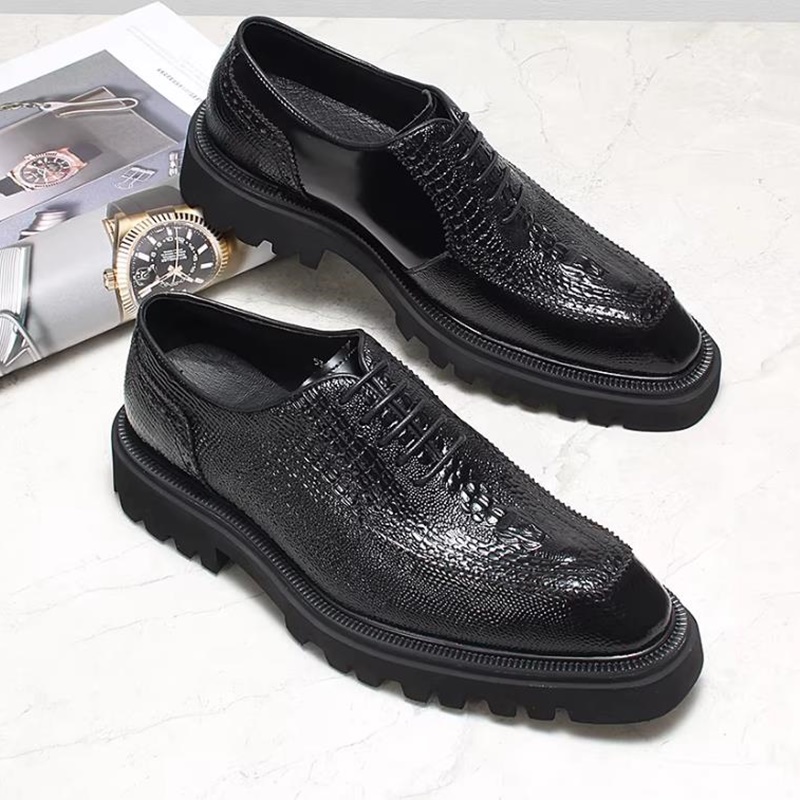 남성용 고급 악어 무늬 가죽 신발, 미끄럼 방지 키높이 - High End Men'S Formal Wear 리뷰 및 가격
