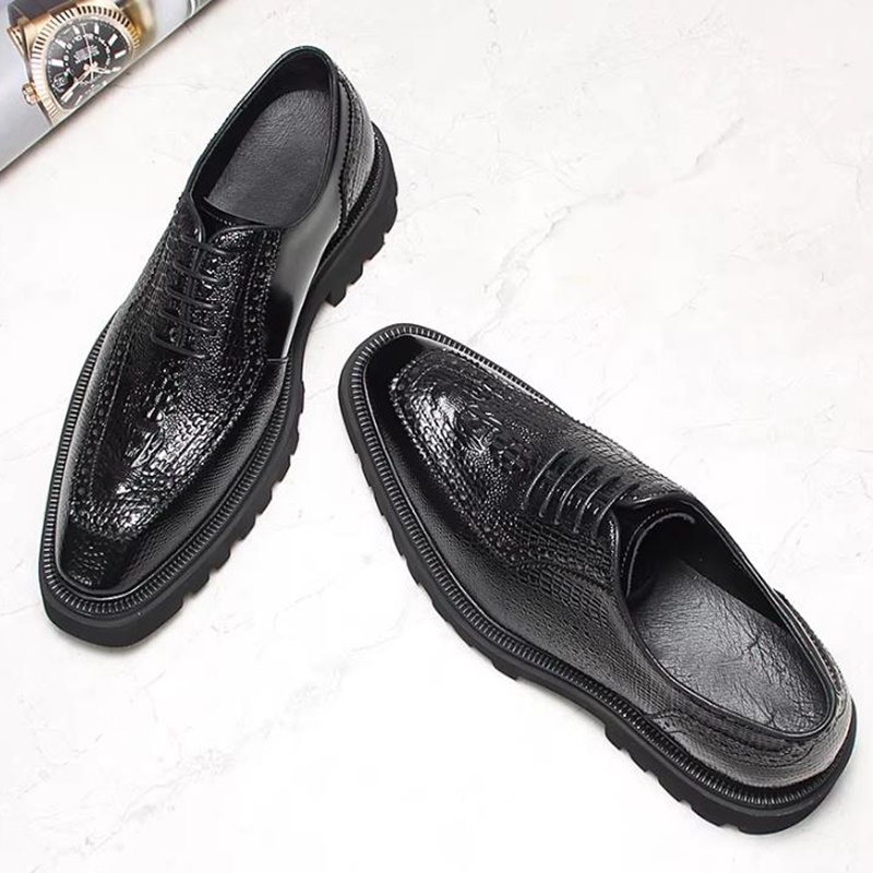 남성용 고급 악어 무늬 가죽 신발, 미끄럼 방지 키높이 - High End Men'S Formal Wear 리뷰 및 가격