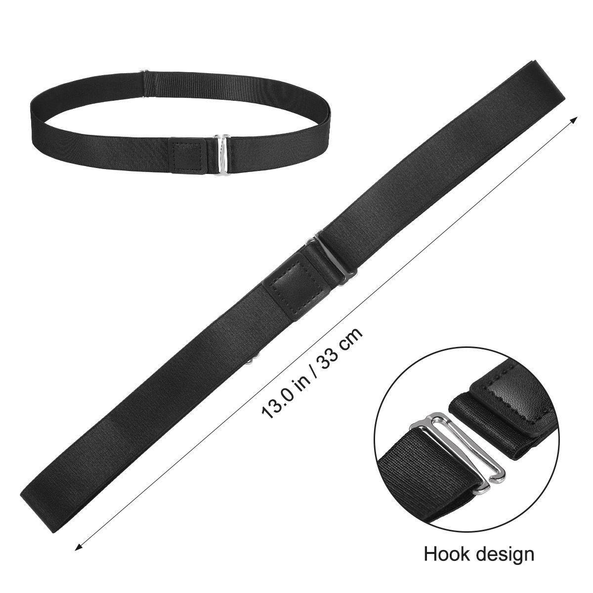 셔츠 벨트 조절 가능한 셔츠 고정 벨트 2.5cm 블랙 - Mens Formal Look 리뷰 및 가격