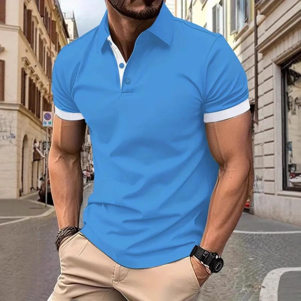 남성용 탑 라펠 반팔 캐주얼 루즈핏 레귤러 스타일 탑  - Men'S Polo Formal Wear 리뷰 및 가격