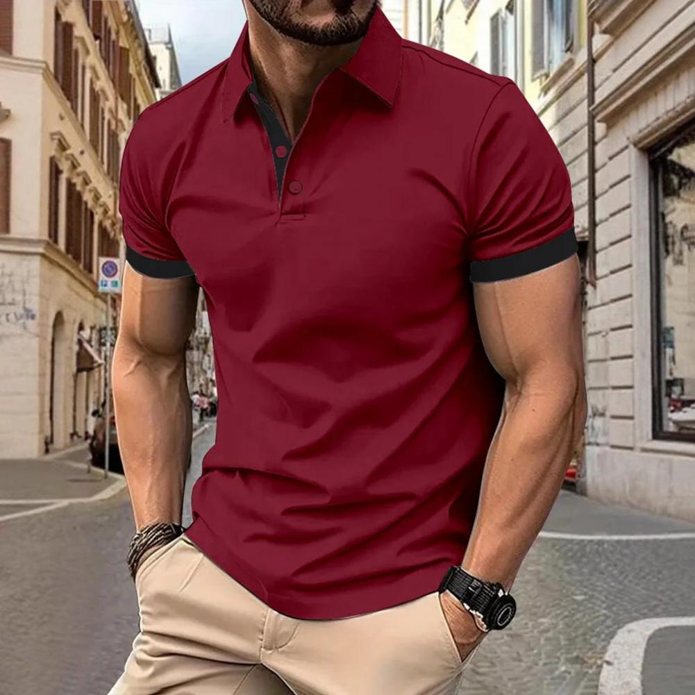 남성용 탑 라펠 반팔 캐주얼 루즈핏 레귤러 스타일 탑  - Men'S Polo Formal Wear 리뷰 및 가격
