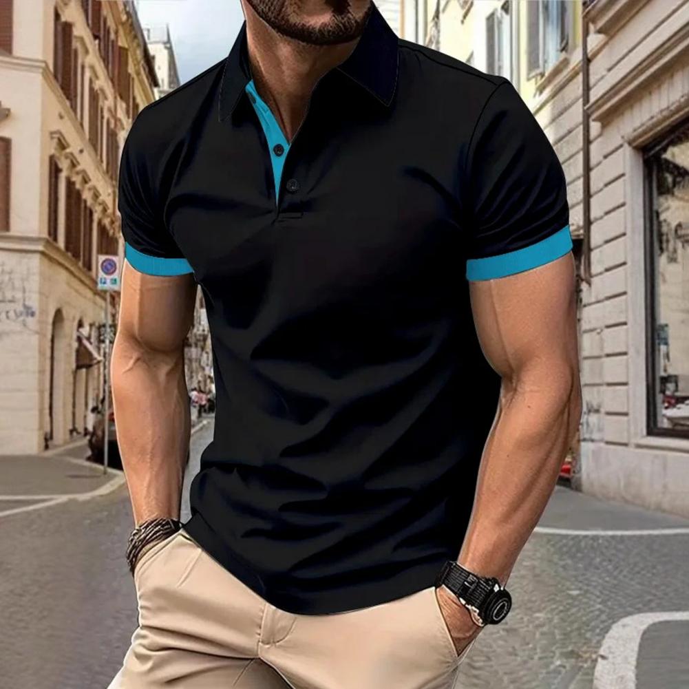 남성용 탑 라펠 반팔 캐주얼 루즈핏 레귤러 스타일 탑  - Men'S Polo Formal Wear 리뷰 및 가격