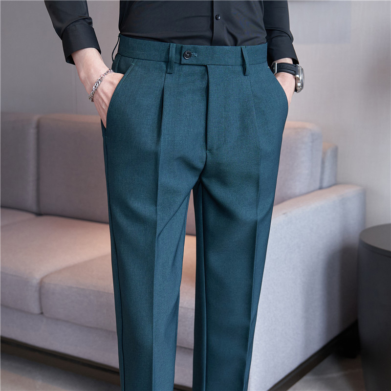 고품질 남성 단색 비즈니스 사무실 정장 바지 신상 포멀 - Men Formal Wear Shop 리뷰 및 가격