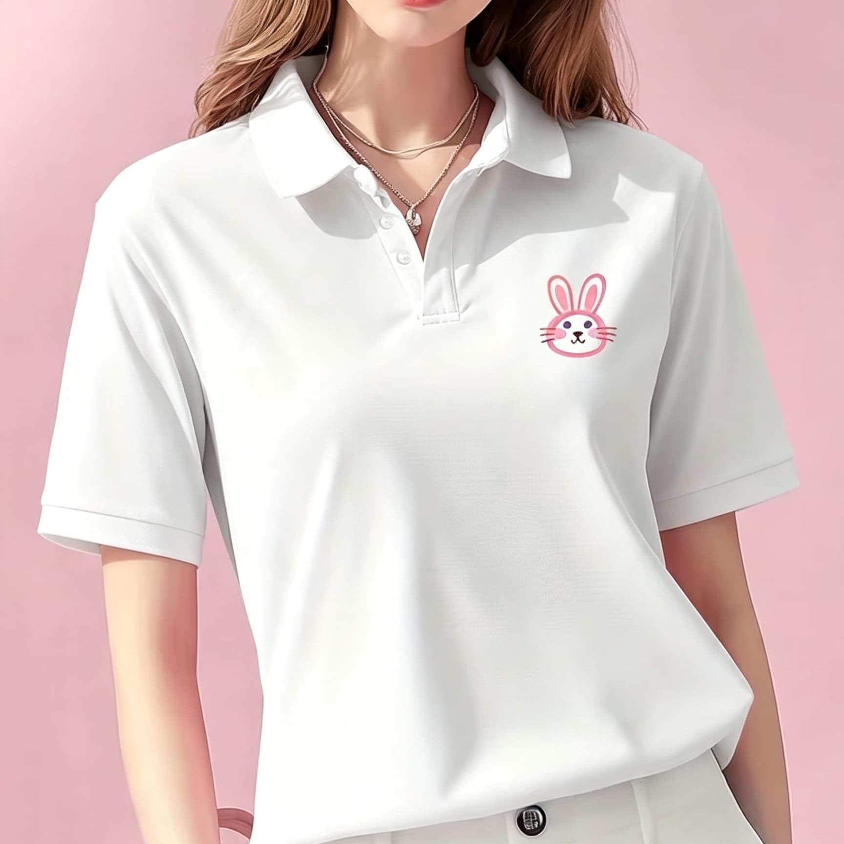 유니섹스 블랙 라펠 칼라 폴로 셔츠 귀여운 핑크 윤곽선 - Men'S Polo Formal Wear 리뷰 및 가격