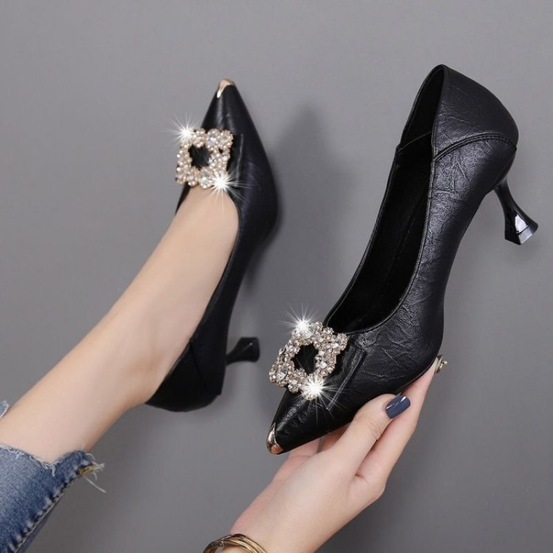 여성 섹시 하이힐 클래식 여성용 펌프스 가을 가죽 드레 - Men Formal Wear Shoes 리뷰 및 가격