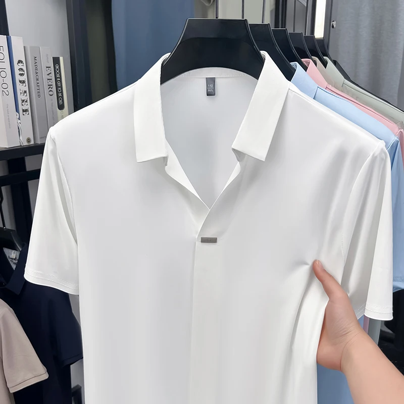 남성용 오피스 정장 반팔 셔츠, 플랫 노치 라펠, 히든 - Men'S Polo Formal Wear 리뷰 및 가격