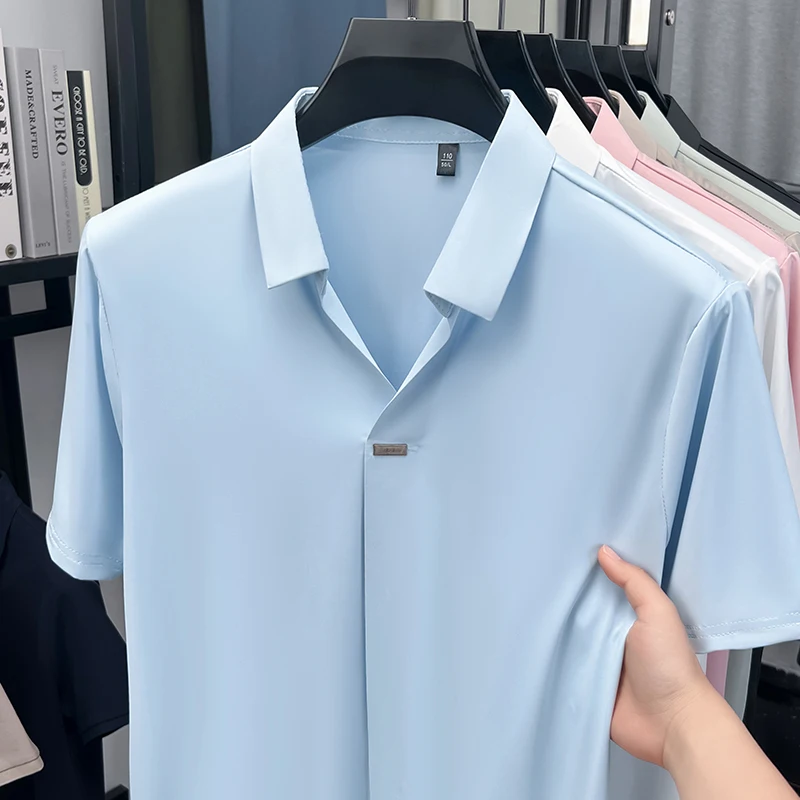 남성용 오피스 정장 반팔 셔츠, 플랫 노치 라펠, 히든 - Men'S Polo Formal Wear 리뷰 및 가격