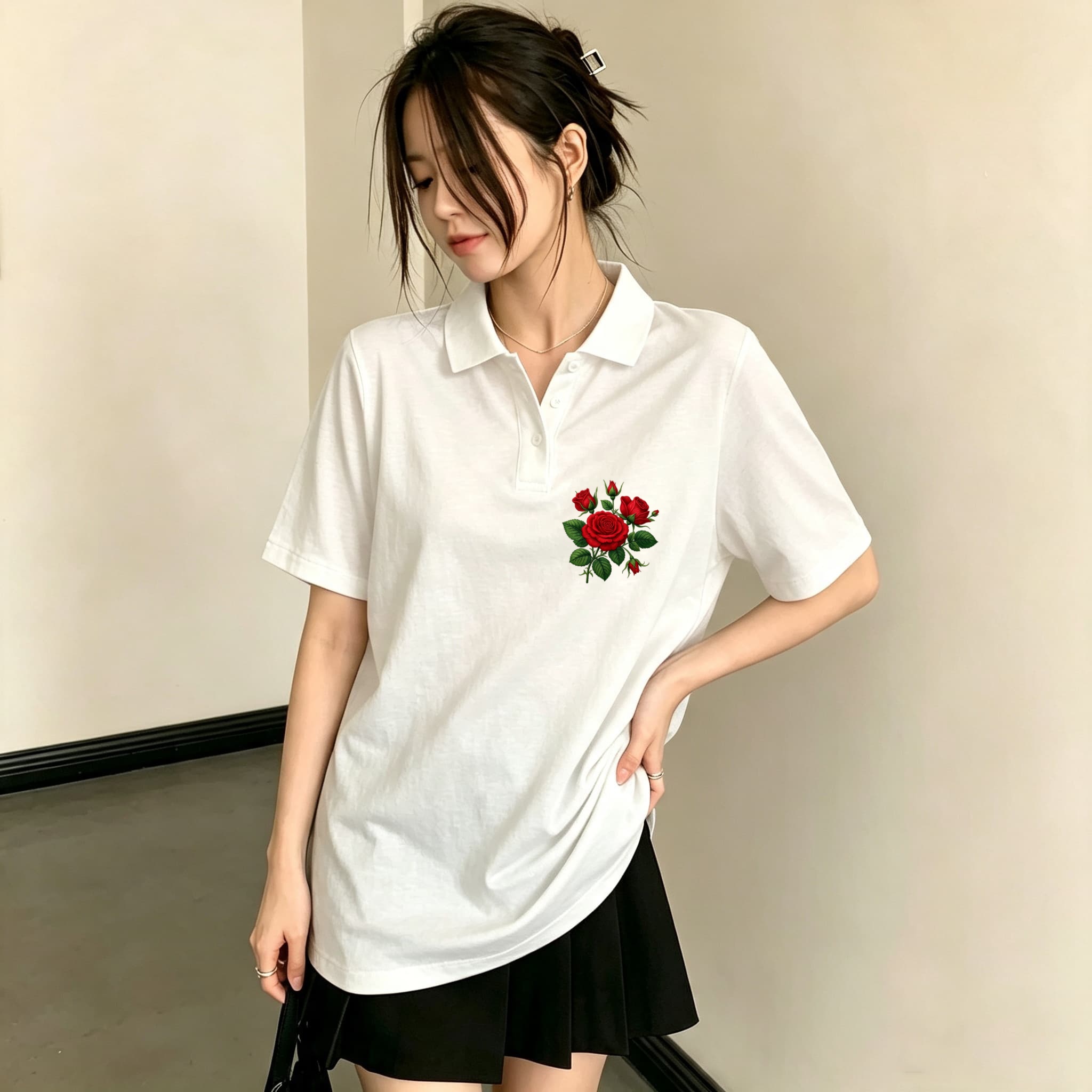 여아용 올매치 캐주얼 블랙 폴로 블라우스, 섬세한 레드 - Men'S Polo Formal Wear 리뷰 및 가격