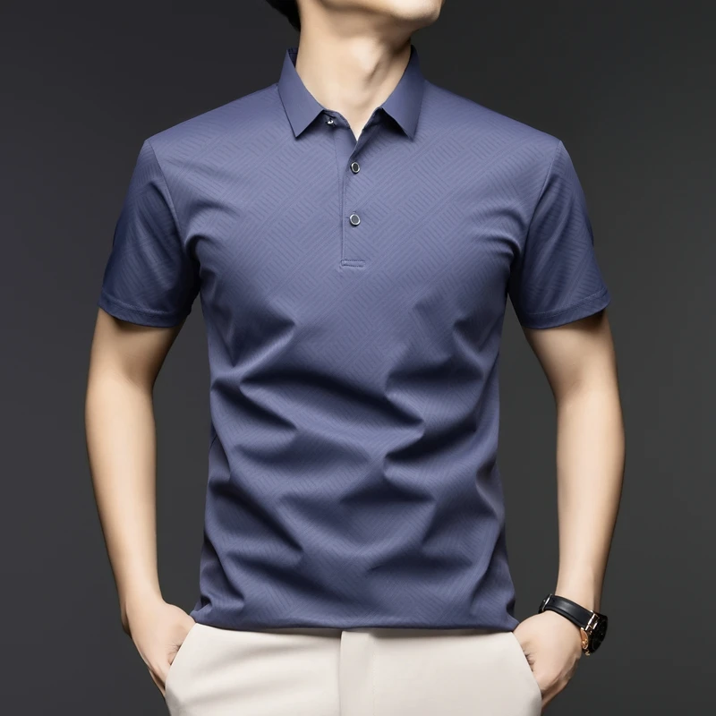 남성용 우아한 패턴 폴로 셔츠 반팔 상의, 캐주얼 슬림 - Men'S Polo Formal Wear 리뷰 및 가격