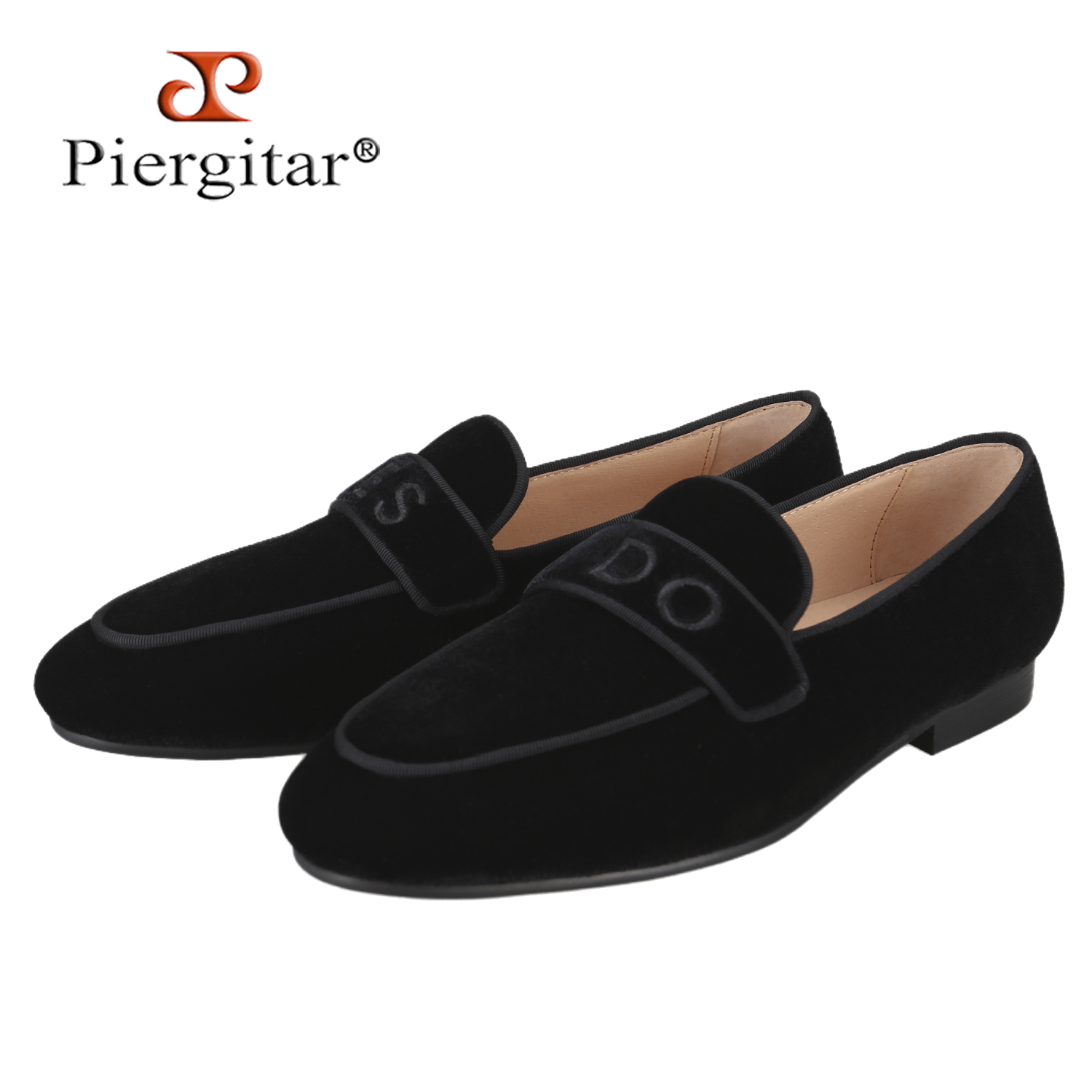 Piergitar 맞춤 제작 YES-IDO 자수 블랙  - Men'S Formal Wear Slippers 리뷰 및 가격